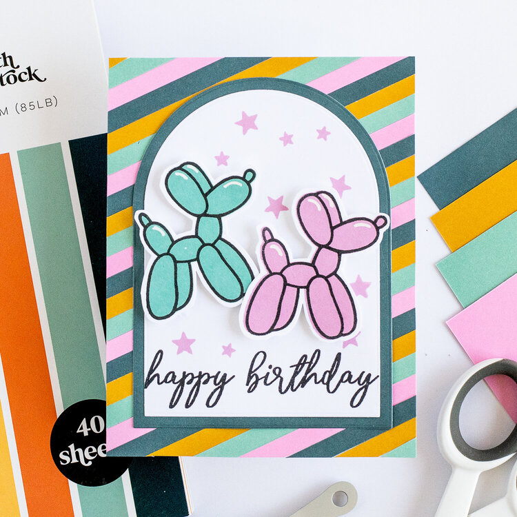 Birthday Balloon Animals card