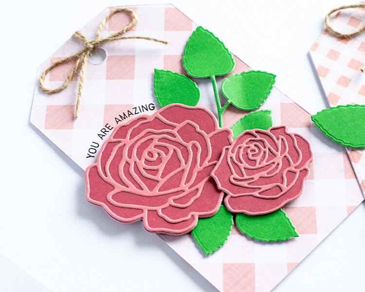 Layered Rose Tags