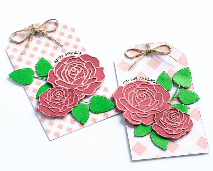 Layered Rose Tags