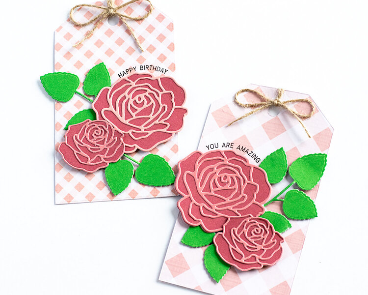 Layered Rose Tags