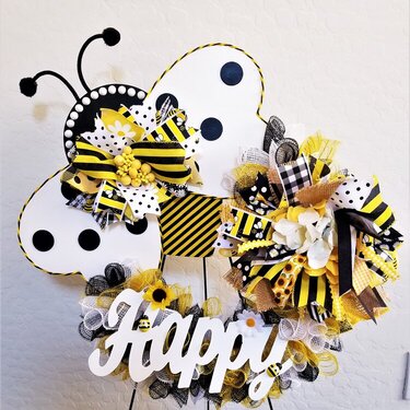 Messy, Messy Honey Bee Wreath