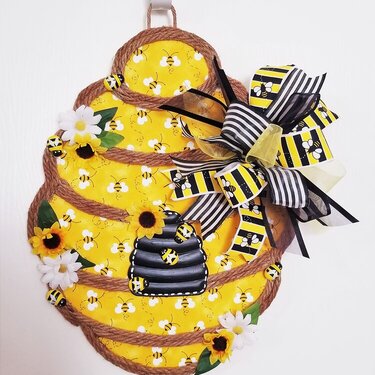 Can it BEE any cuter Bee Hive Door Hanger