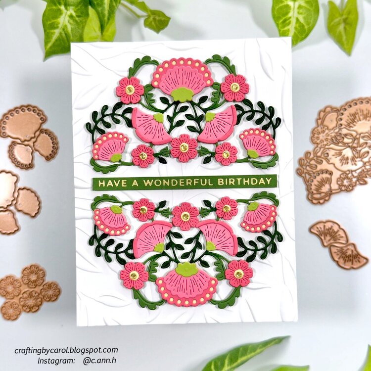 Spellbinders Four Petals Birthday Card