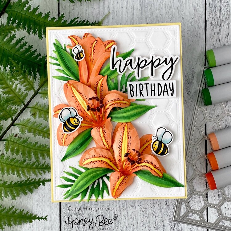 Birthday Card with Shaped Flowers