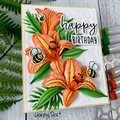 Birthday Card with Shaped Flowers