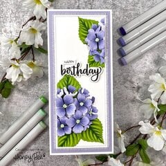 Slimline Hydrangea Birthday Card