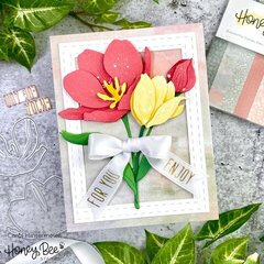 Hot Foiling on Ribbon w/Lovely Layers: Tulips