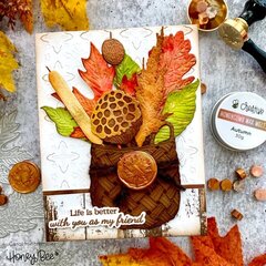 Autumn Card with Watercolored die cuts