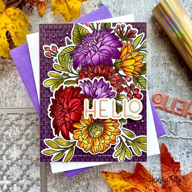 Autumn Card with Stencil coloring