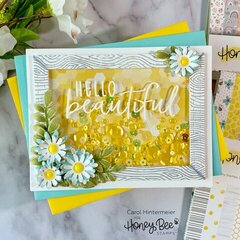 Hello Beautiful - a shaker card