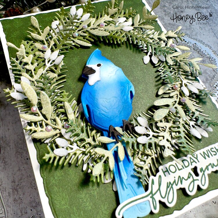 Blue Bird on a Wreath