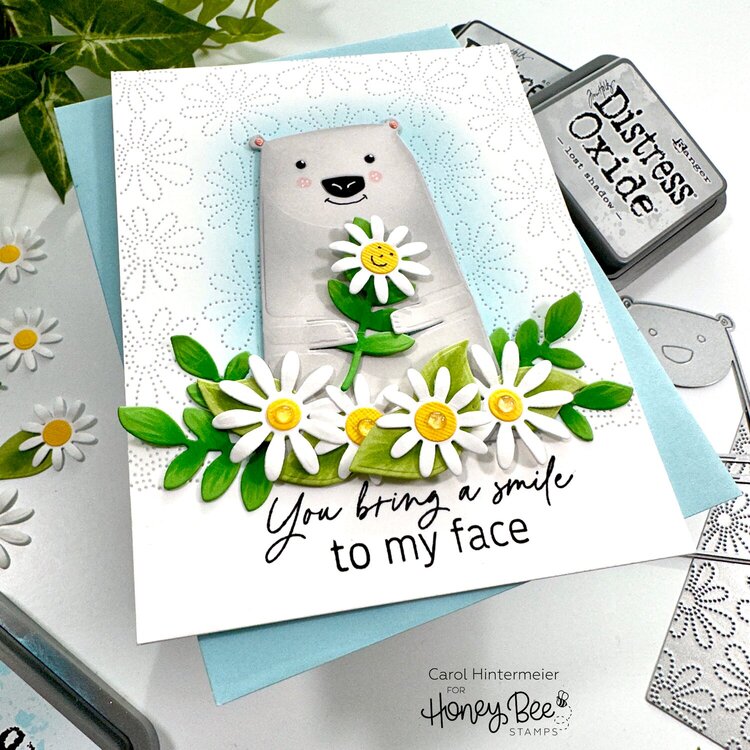 Spring Card with Sweet Bear die cut