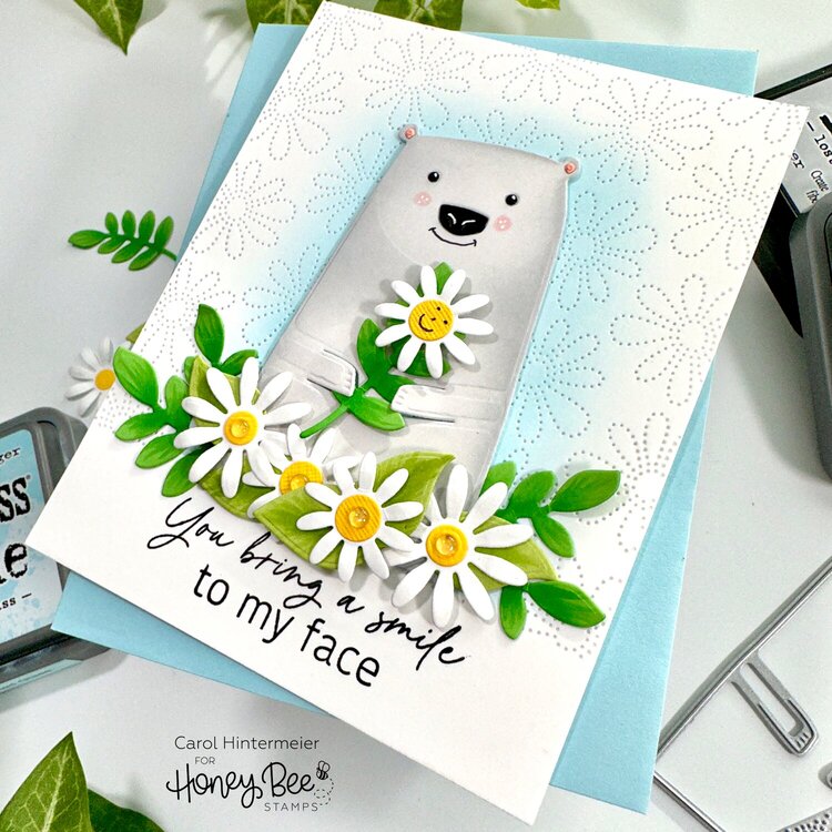 Spring Card with Sweet Bear die cut