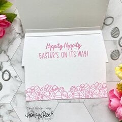 Easter Decorated House Shaped Card