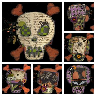 Halloween Spooky Skull Mini Album