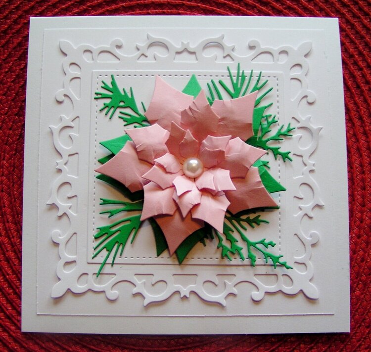 3-D Poinsettia Card