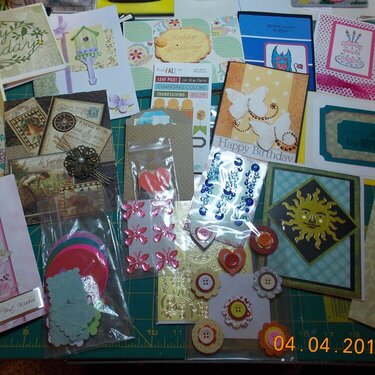 Birthday cards and goodies