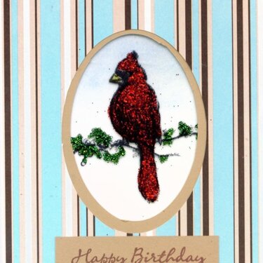 Cardinal birthday card