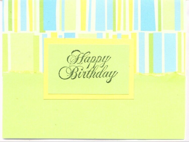 striped birthday card