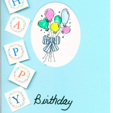 balloon birthday card