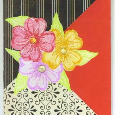 Flower Card with dew drops
