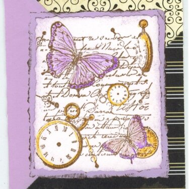 butterfly &amp; watch card