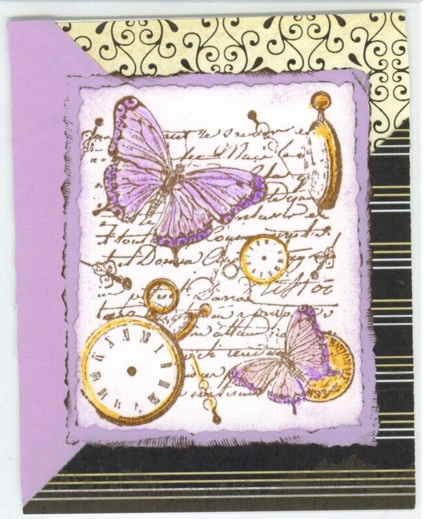 butterfly &amp; watch card