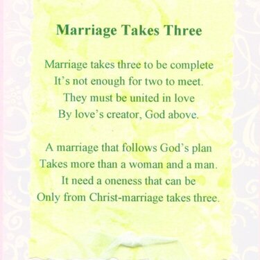 Marriage Takes Three