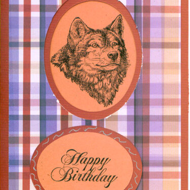 Wolf birthday card
