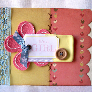 It&#039;s a Girl - Baby Card - **We R Memory Keepers**