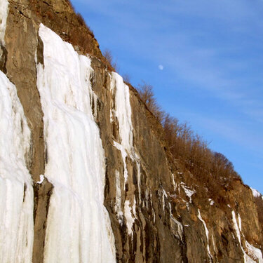 Mar 07 - Seward Hwy, Frozen Waterfalls &amp; Moon