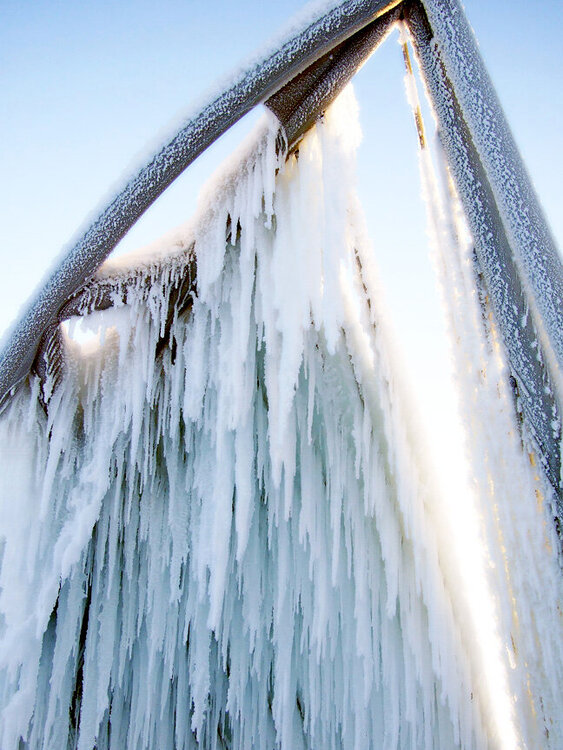 Jan 04 - Iced Fountain, Loussac Public Library
