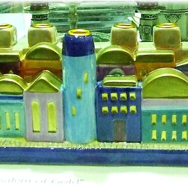 &quot;Jerusalem of Gold&quot; ~ Menorah under glass
