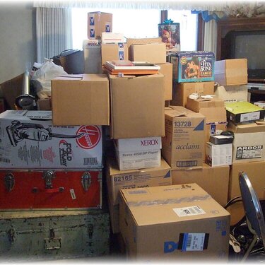Jan 17 ~ Just some of my Dad&#039;s boxes I need to sort through