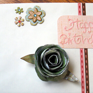 Enveloe to match Rose Birthday card
