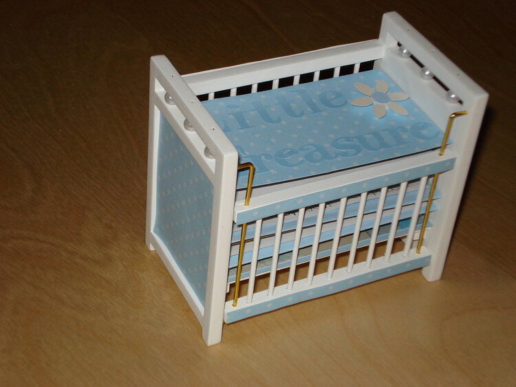 baby crib mini scrapbook