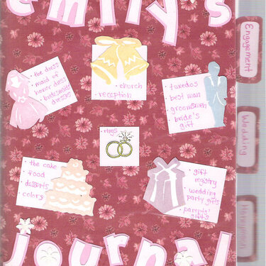front cover-(engagement, wedding, honeymoon tabs)