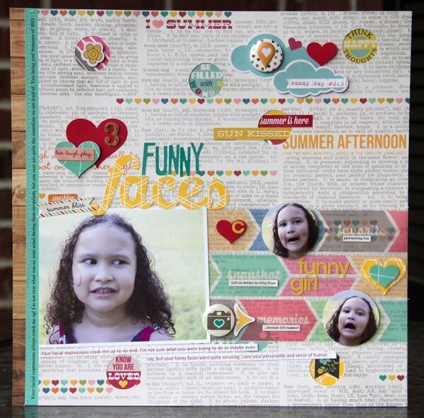 funny faces {Gossamer Blue July kit}