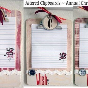 altered clipboard & votive candles