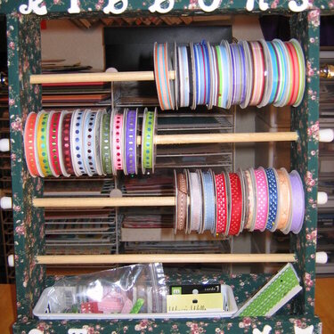 Ribbon Organizer my mom made for me!