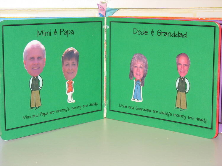 Family Book - Altered Board Book - Pages 3 &amp;amp; 4