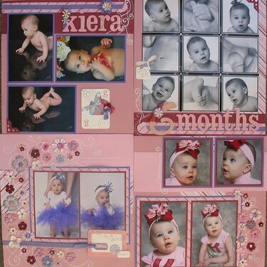 Kiera 6 months old - 4 page layout, full