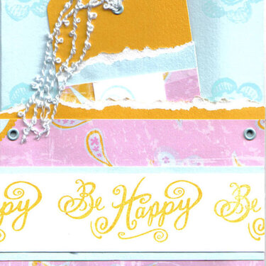 Be Happy Paisley Bookmark Card