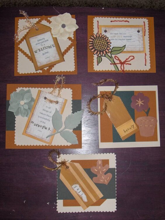 Autumn tags for swap