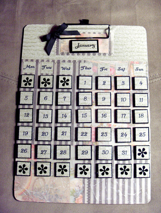 magnetic clipboard calendar