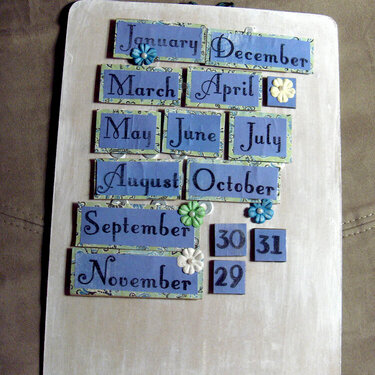 magnetic clipboard calendar