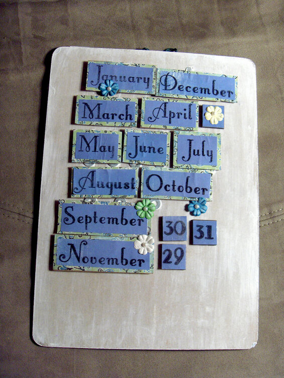magnetic clipboard calendar