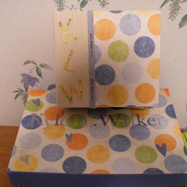 Altered chipboard album and box to match.