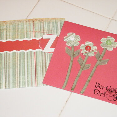 Birthday card with matching envelope