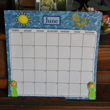 June Baby Calendar Page